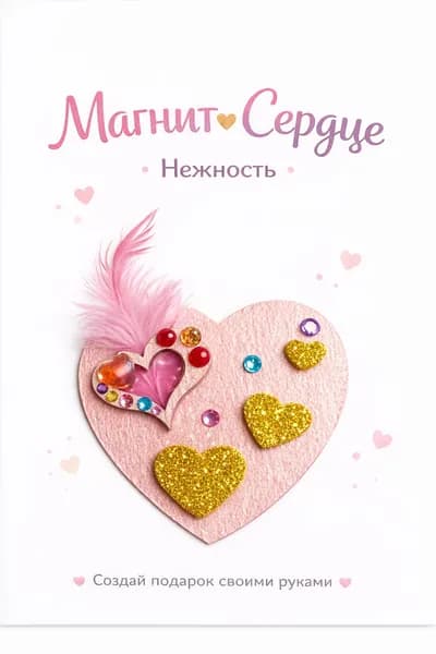 Набор для создания магнита - Сердце Нежность