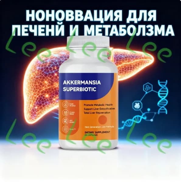 Аккермансия Супербиотик 60 капсул для здоровья печени, детокса и метаболизма с расторопшей и артишоком CO4140