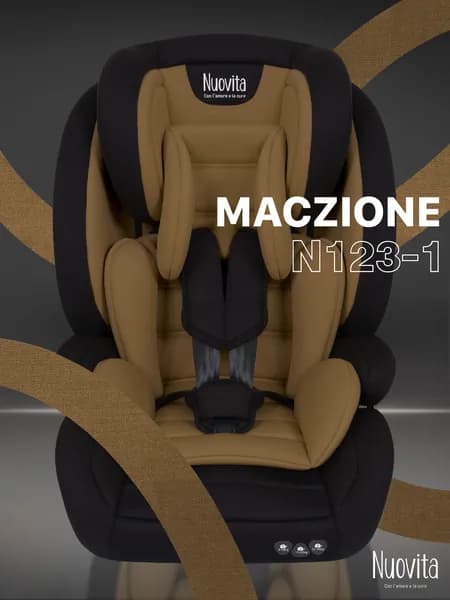 Универсальное детское автокресло Maczione N123-1 (9-36 кг) с трансформацией в бустер, группа 1-2-3.