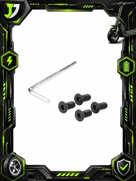 Монтажный набор винтов ninebot es1 e es4, сталь, чёрный, 4 винта + ключ, для электроскутеров 85