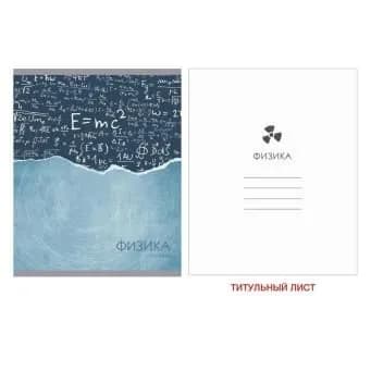 Тетрадь предметная "Steel light. Физика", А5, 48 л., клетка, 1 шт, скрепка, металлизация, твин-лак, ЭКСМО