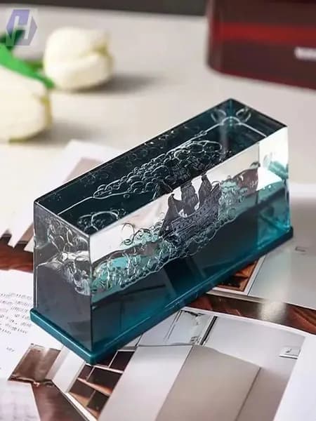Коллекционная дрейфующая бутылка с кораблем Черная жемчужина Black Pearl, применяемая как премиальное настольное украшение