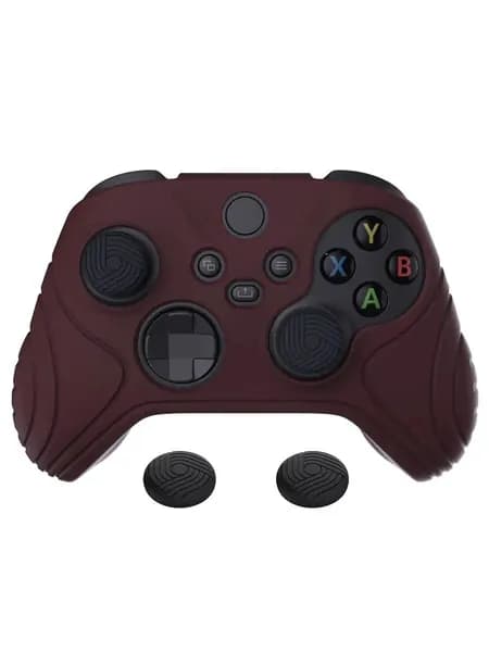 силиконовый чехол Samurai для геймпада Xbox Series X/S с противоскользящим хватом и накладками на стики, цвет Wine Red