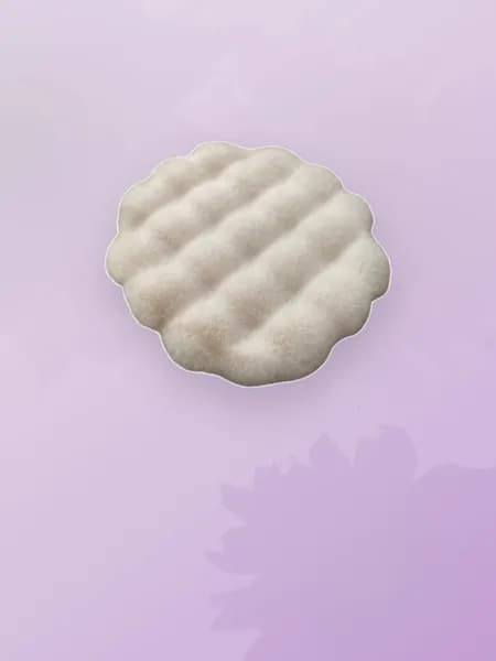 Гнездо-лежанка с длинным ворсом для собак и кошек, сливки - 30cm