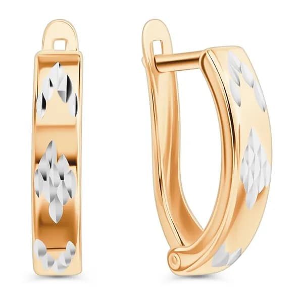 Серьги женские из красного золота 375 пробы 585GOLD