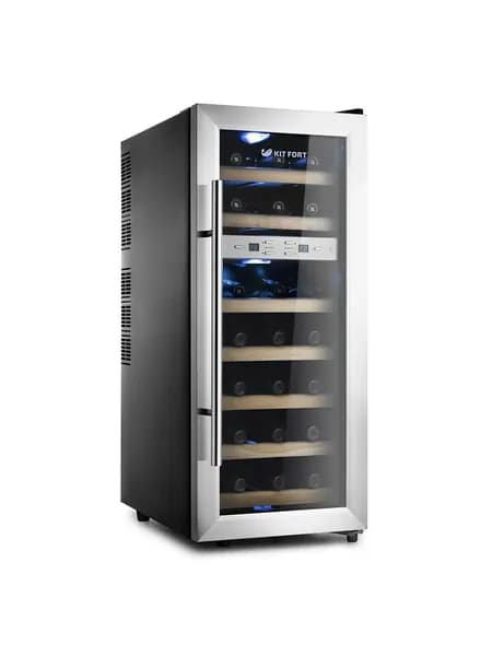 Винный шкаф Kitfort КТ-2406, 21 бутылка, черный