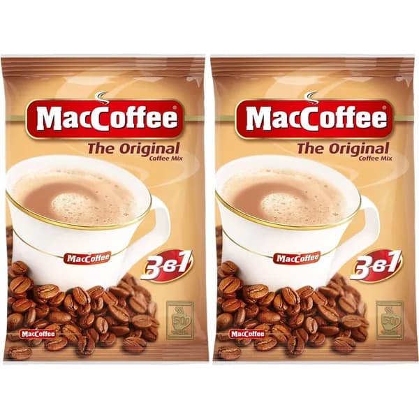 Кофейный напиток MacCoffee 3 в 1 растворимый 20 г х 50 шт, набор: 2 штуки