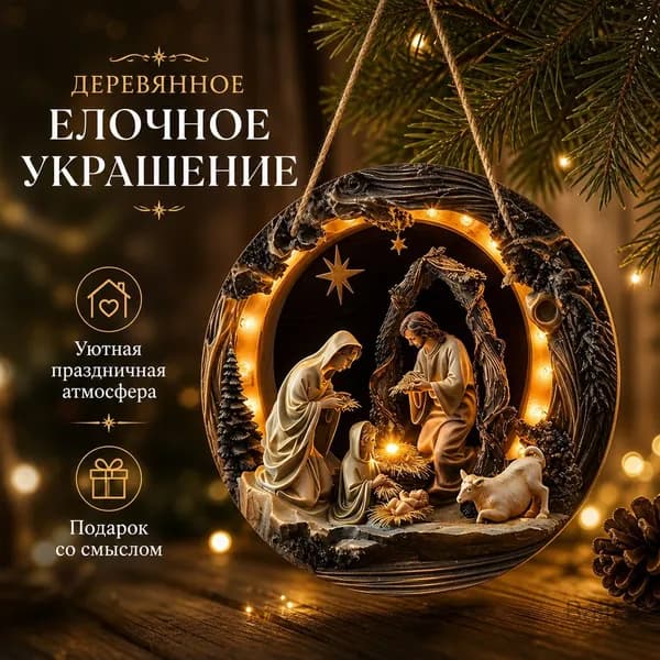Елочные украшения коричневый 1 шт.