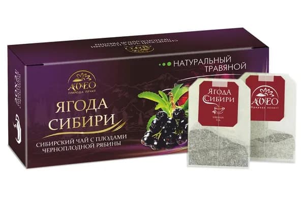 Чайный напиток Aveo Черноплодная рябина ягода, 20 пакетиков