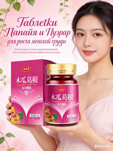 Таблетки для увеличения женской груди,1 бутылка
