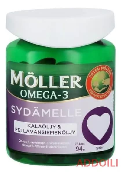 Омега 3 Меллер для сердца Moller Sydamelle Omega-3, 76 капс.