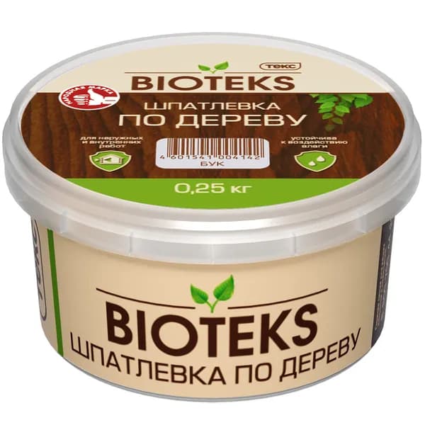 Шпатлевка по дереву "бук" BIOTEKS 0,25 кг
