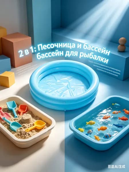Надувная мини песочница для творчества и рыбалки