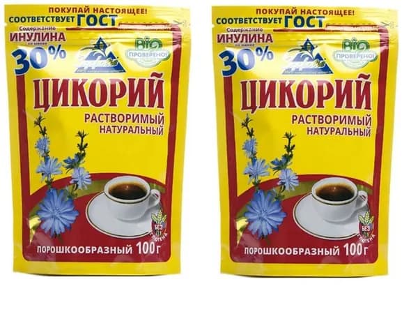 Здоровье Цикорий порошок, 100г, 2 шт