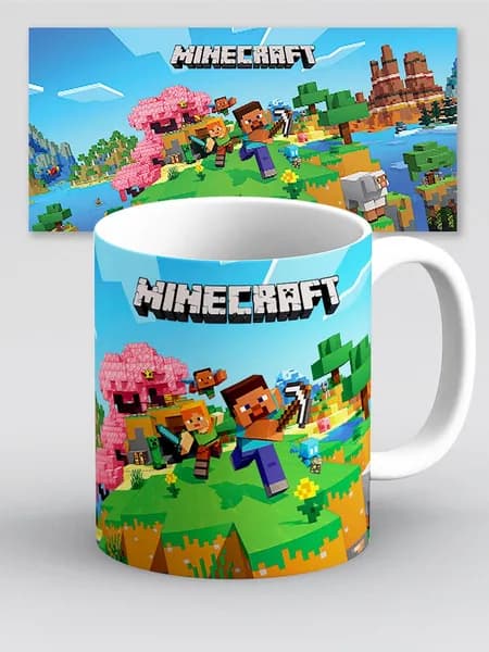 Кружка с приколом мем Minecraft Майнкрафт заставка