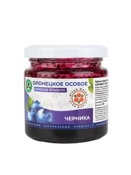 Варенье ягодное Олонецкое особое из черники