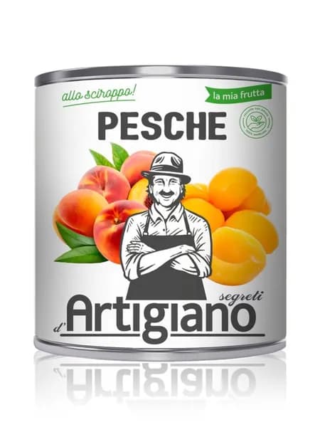 Персики Artigiano половинки в сиропе, 3050 г