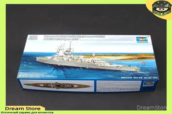 Trumpeter 1/700 05773 Немецкий адмирал граф Шпее 1937 сборная модель корабля