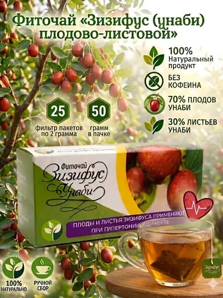 Чай из плодов и листьев Зизифуса Унаби