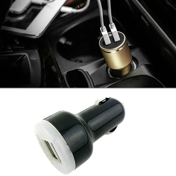 Автомобильное зарядное устройство с led-подсветкой и двумя usb-портами 2.1a для зарядки гаджетов
