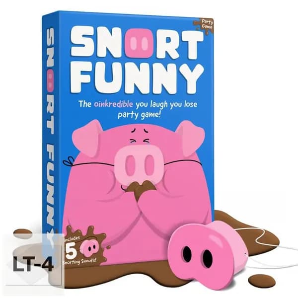 Игра на вечеринку Snort Funny с пятачками и 150 карточками вызовов