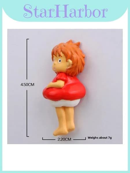 ponyо on the cliff holding bucket girl fish мини магнитный декор для холодильника для детей и подарка styleh