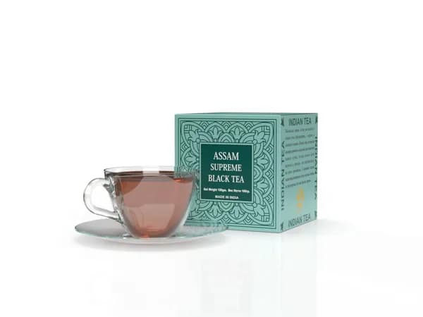 ASSAM Supreme, BLACK TEA, Bharat Bazaar (АССАМ СУПРИМ, Черный чай, Бхарат Базар), 100 г.