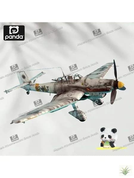 Бумажная модель, 1:33, Германия, пикирующий бомбардировщик Ju-87 D-3 Stuka, модель самолета