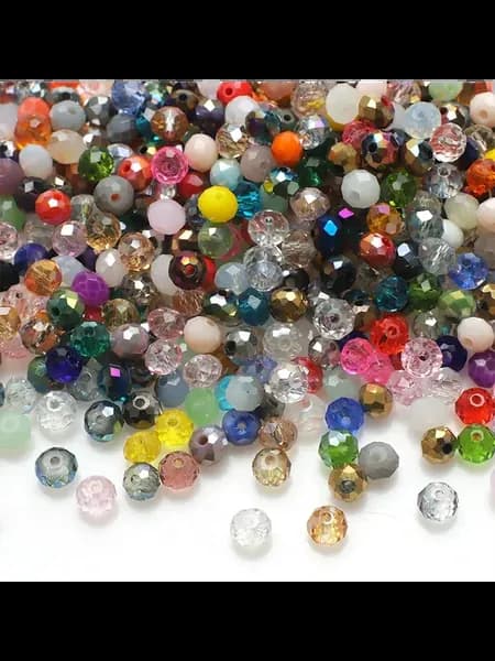 Граненые хрустальные бусины-рондели 2-12 мм 6mm 200pcs