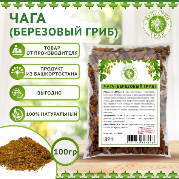 Чага березовая, 100г