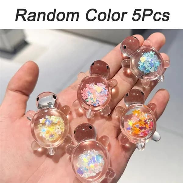 Светящиеся фигурки черепах из смолы, 5Pcs
