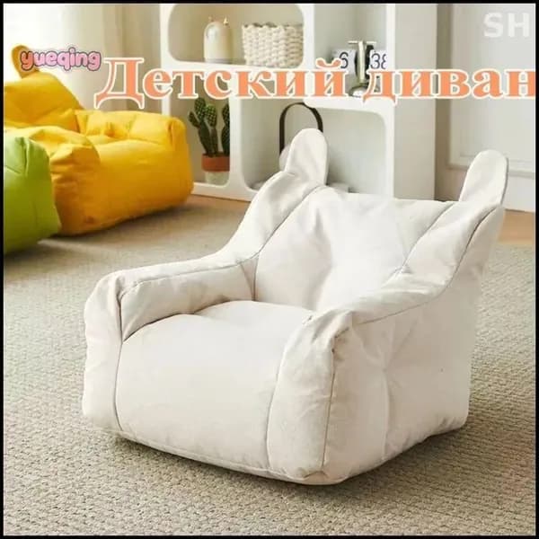 Прямой диван, механизм Нераскладной, 35х38х125 см,белый