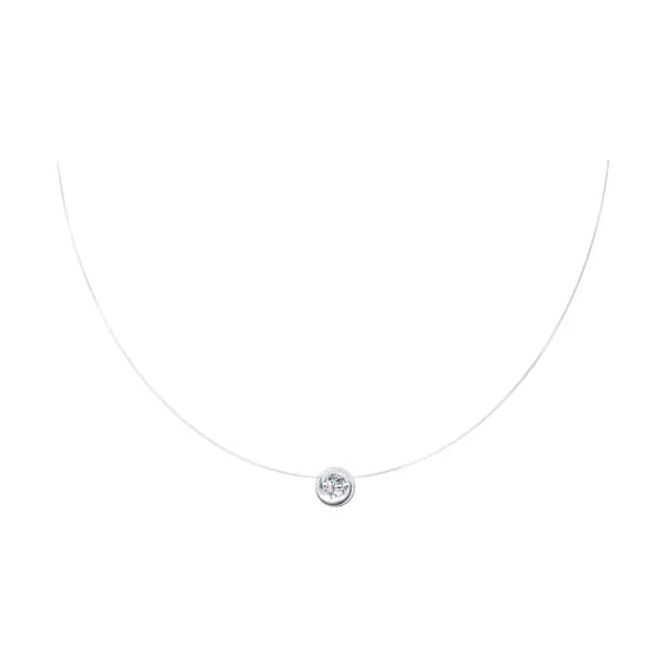 Колье на леске DIAMANT-ONLINE с фианитом 585 пробы
