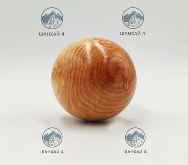 Деревянный Гладкий Шар 3.5 см из можжевельника для ладоней
