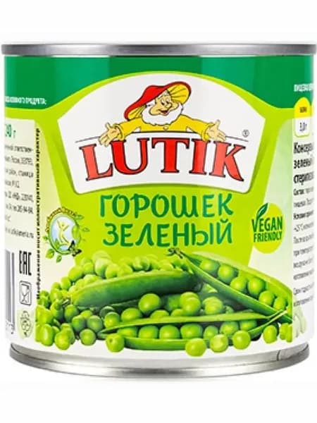 Горошек зеленый Lutik, 425мл