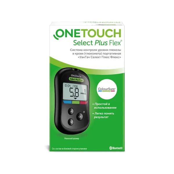 Глюкометр портативный вариант поставки 3 Select Plus Flex OneTouch/УанТач
