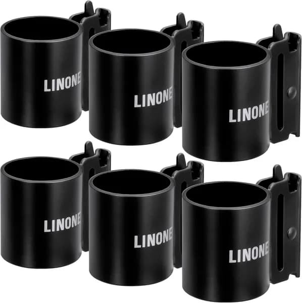 Комплект из 4 держателей для инструментов Linone E-, прочные держатели на круглой трубе E-Track закрытого прицепа, круглые подвесы хранения грабель и метел. Держатель д