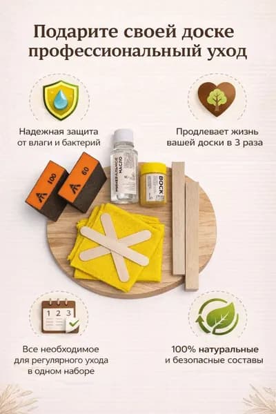 Набор для ухода за разделочными досками и деревянными изделиями NEplastik