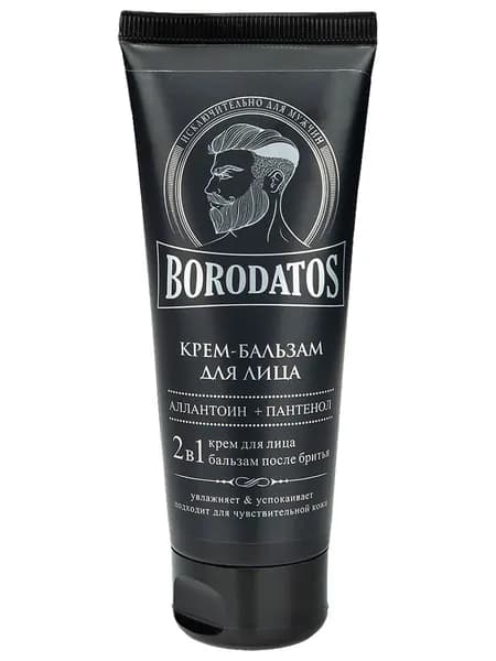 Borodatos Крем после бритья мужской для лица бальзам 2в1 75мл