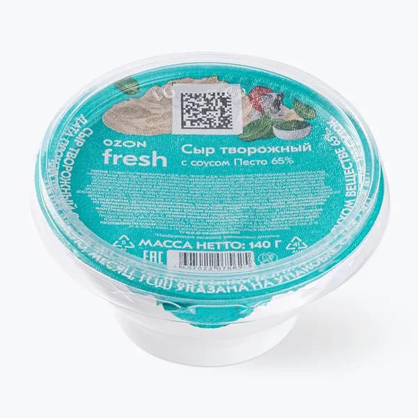Сыр творожный с соусом Песто 140 г, Ozon fresh
