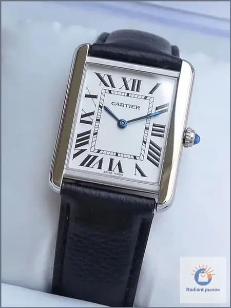 GARTIER Механические часы Cartier с римскими цифрами, женские белые часы 32,6 *25,7 мм, Европейская версия
