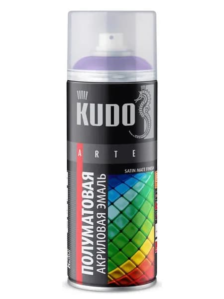 Эмаль универсальная акриловая KUDO SATIN RAL 3005 бордо 520 мл арт. KU-0A3005