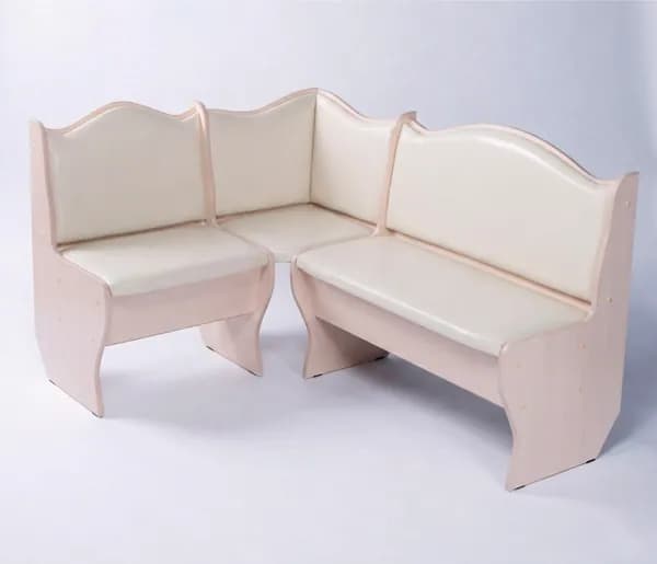 Мир Мебели Кухонный уголок,145x50x82 см, светло-бежевый