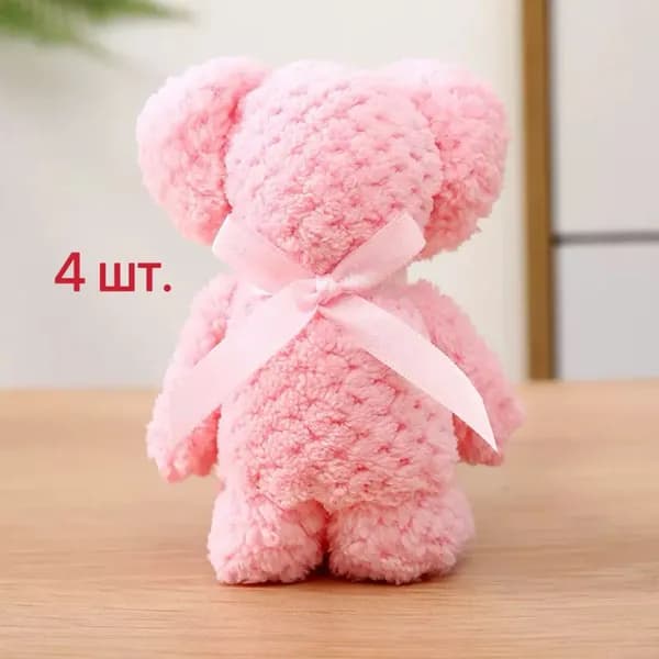 Полотенце сувенир подарочное ,сувенир медведь, для лица, для рук, кухонное 30x30 см.