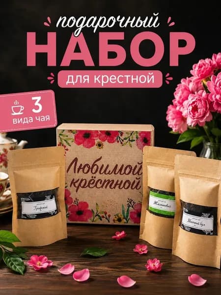 Набор чая подарочный, подарок крестной
