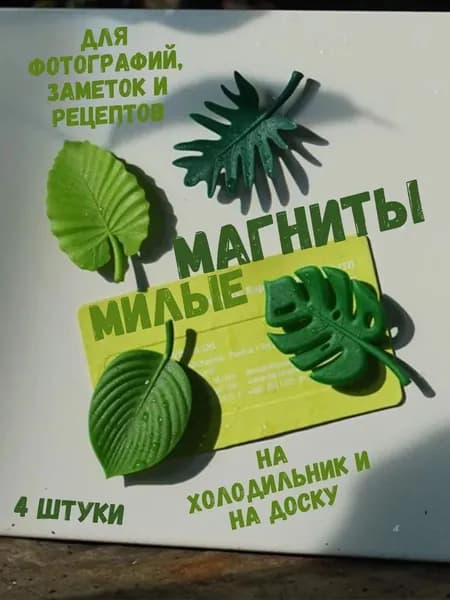 Магниты на холодильник, 4 шт.