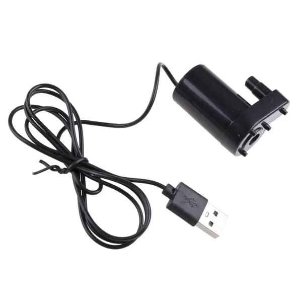 Микро-погружной насос для аквариума USB 5V 2-3 л/мин, Черный