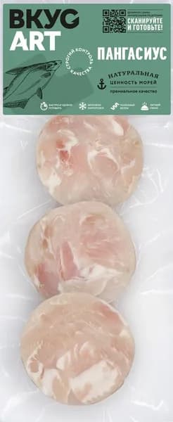 Пангасиус замороженный ВКУСАРТ медальон, 400г. 2 шт.