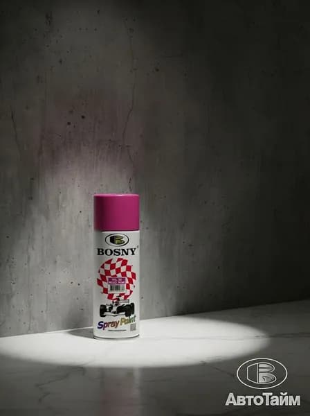 Bosny Краска Быстросохнущая, Гладкая, до 105°, Акриловая, Глянцевое покрытие, 0.52 л, 0.3 кг, розовый