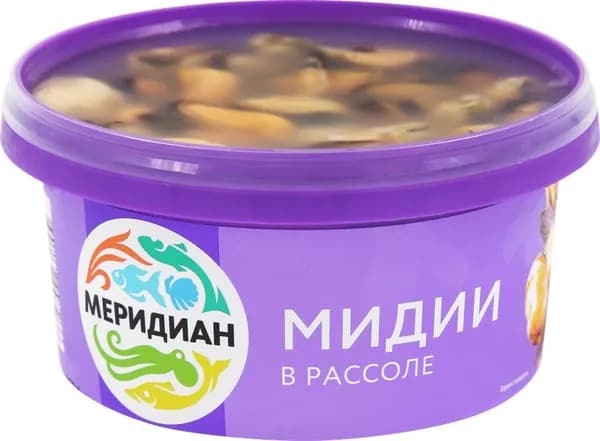 Мидии МЕРИДИАН в рассоле, 430г 2 шт.
